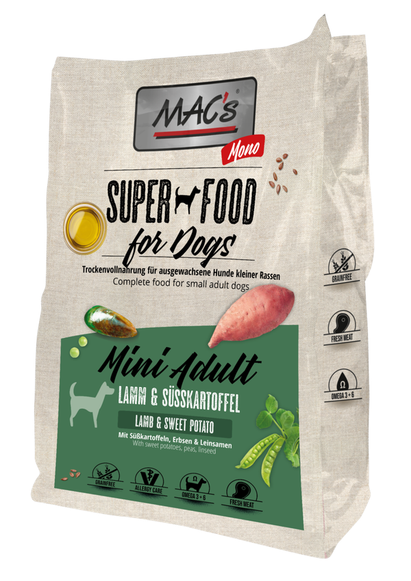 MAC's Superfood for Dogs MINI koiran kuivaruoka Mono Lammas